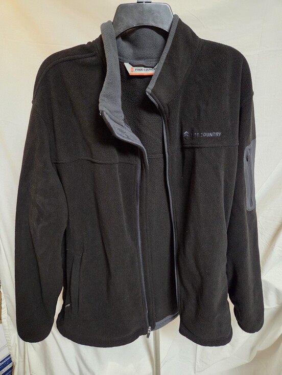 Free Country Other - Free Country Men's Black & Gray Lightweight Fleece Jacket